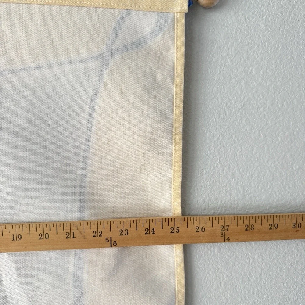 Vtg Y2k Pottery Barn Kids Baby Boy Sheep Canvas Wall Hanging Art Banner Decor